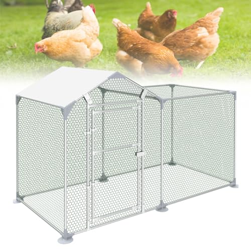 YARDIN Hühnerstall Freilaufgehege Verzinkter Stahl 2x1x1,5 m Hühnerhaus mit Sonnenschutz Dach Hühnerkäfig Freigehege Hühnergehege Geflügelkäfige für Hühner Kleintiere Geflügel Kaninchen YARDIN Hühnerstall Freilaufgehege Verzinkter Stahl 2x1x1,5 m Hühnerhaus mit Sonnenschutz Dach Hühnerkäfig Freigehege Hühnergehege Geflügelkäfige für Hühner Kleintiere Geflügel Kaninchen von YARDIN