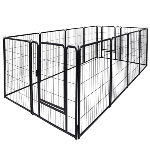 YARDIN Welpenauslauf DIY Metall Welpenlaufstall, Faltbar mit Tür Hundelaufstall für WohnungFür Hund, Katze, Welpe, Kaninchen, Hühner 12 Gitter je 80 x 65 cm YARDIN Welpenauslauf DIY Metall Welpenlaufstall, Faltbar mit Tür Hundelaufstall für WohnungFür Hund, Katze, Welpe, Kaninchen, Hühner 12 Gitter je 80 x 65 cm von YARDIN