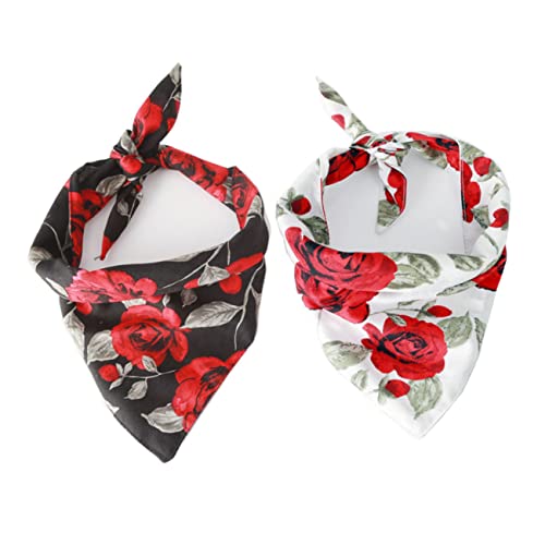 YARNOW Haustierhalsband Lätzchen Hundedreieckstuch Rosendesign Baumwolle Haustier Speichelhalsband für Anlässe YARNOW Haustierhalsband Lätzchen Hundedreieckstuch Rosendesign Baumwolle Haustier Speichelhalsband für Anlässe von YARNOW