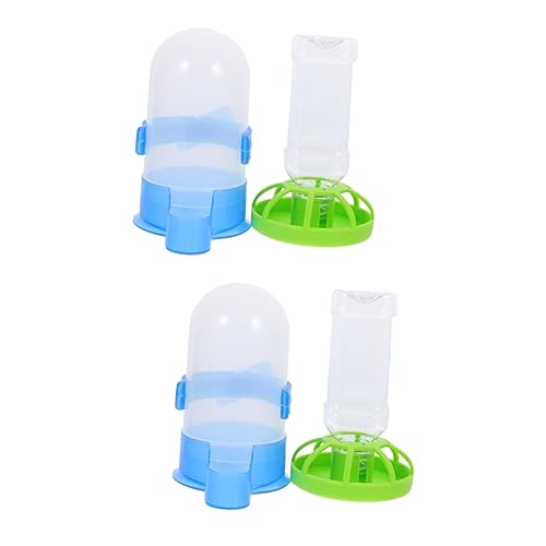 4 Stück Automatischer Futterspender Transparente Wasserflaschen Kaninchen-Futterspender Haustier-Wasserspender Papageienfutter Vogelkäfig-Futterspender Automatischer von YARNOW