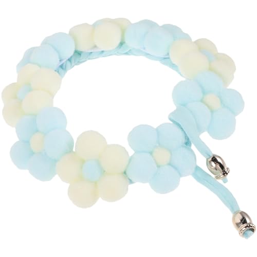 Haustierhalsband Personalisierte Hundehalsbänder Für Hunde Gestricktes Hundehalsband Hundehalsbänder Für Mittelgroße Hunde Welpenhalsband Sky-Blue Haarball YARNOW von YARNOW