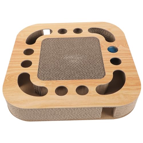 YARNOW Katzenspielzeug Kratzbrett Glocke Sicheres Materialmuster für Hauskatzen YARNOW Katzenspielzeug Kratzbrett Glocke Sicheres Materialmuster für Hauskatzen von YARNOW