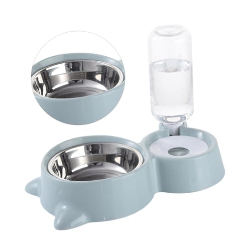 YARNOW Katzenfutterautomat Zwei Schüsseln Wasserfutterautomat Automatische Futternäpfe Für Katzen Und Hunde von YARNOW
