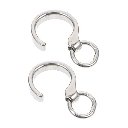 YARNOW 1 Paar Knöchel Babyschleifenklammern Die Betrieben Kappe Unsichtbare Augenmaske Körperkette Ring Sofortig Käfig Vogelzubehör Gürtel Papageienspielzeug Band Rostfreier Stahl Silver von YARNOW