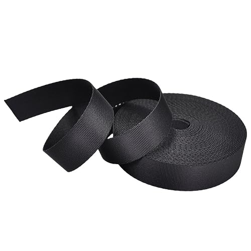 YARNOW 1 Rolle Gurtband Schwarze Krawatten schwarzes Klebeband Frachtspanngurt Baumgurtwinde befestigungsband Outdoor Gear Ladungsspanngurt Baumbefestigungsgurt Polypropylen Black von YARNOW