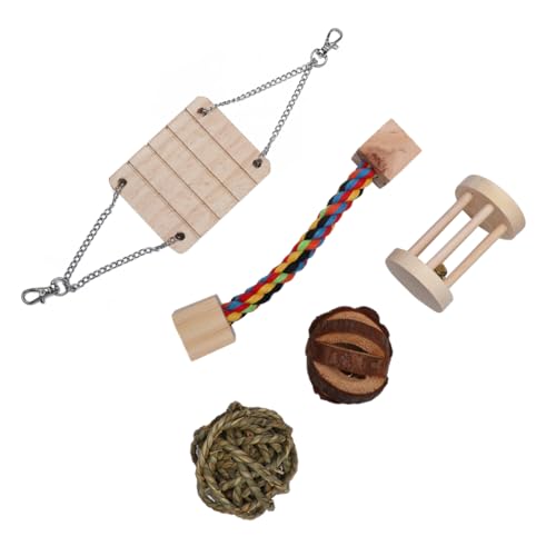YARNOW Holzspielzeug Für Hamster Kauspielzeug Aus Naturholz Spielbälle Für Kleintiere Molaren-Spielzeug Für Haustiere Zähne-Pflege-Spielzeug Für Hamster Kaninchen Meerschweinchen von YARNOW
