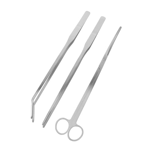 YARNOW 1 Satz Aquarienwerkzeuge Tank Werkzeuge für Wasserpflanzen Anlage Reinigung Pinzette für Aquarien handgeführter Rasentrimmer Aquarienschere Metallschere Rostfreier Silber YARNOW 1 Satz Aquarienwerkzeuge Tank Werkzeuge für Wasserpflanzen Anlage Reinigung Pinzette für Aquarien handgeführter Rasentrimmer Aquarienschere Metallschere Rostfreier Silber von YARNOW