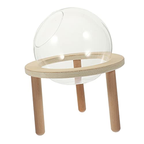 YARNOW 1 Satz Glaskugel Badezimmer Sandbad für Hamster käfig Hamster badewanne Badewannen Chinchilla-Badewanne Hamster klo Hamster Terrarium Hamsterbecken Staubbad für Hamster hölzern von YARNOW