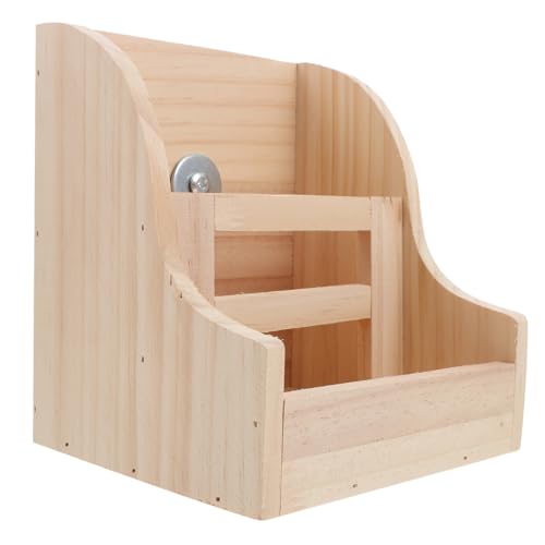 YARNOW 1 Satz Grasständer Aus Holz Für Haustiere Kaninchen Lagerung Heu Hamster Zubehör Hölzerne Futterstelle Kleines Gestell Kleiner Halter Zwei-in-eins-Halter Holzgestell Khaki von YARNOW