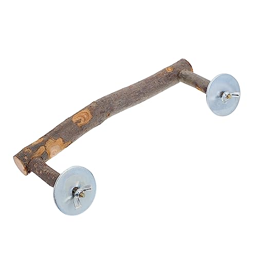 YARNOW 1satz Holzständer Für Papageien Mit Futter Und Wasserhalter U-förmiges Design Für Kleine Und Mittelgroße Vögel Einfach Zu Befestigen Natürlicher Spielplatz Für Haustiere von YARNOW