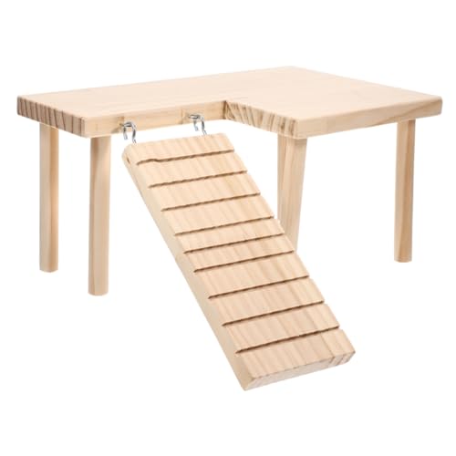 YARNOW Hamsterplattform Kletternruheplatz Für Kleintiere Mit Platz Für Laufräder Futternäpfe Wasserflaschen Indoor Spielzeug Für Zwerghamster Igel Eichhörnchen von YARNOW