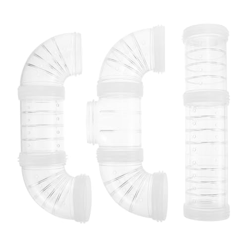 YARNOW 1 Satz Hamster-Labyrinth-röhre Liner Käfig Für Hamster Käfigauskleidungen Tor Automatisch Haustier Kaninchenkäfig Drinnen Tierisches Klare Hamsterröhrchen Weiß Plastik von YARNOW