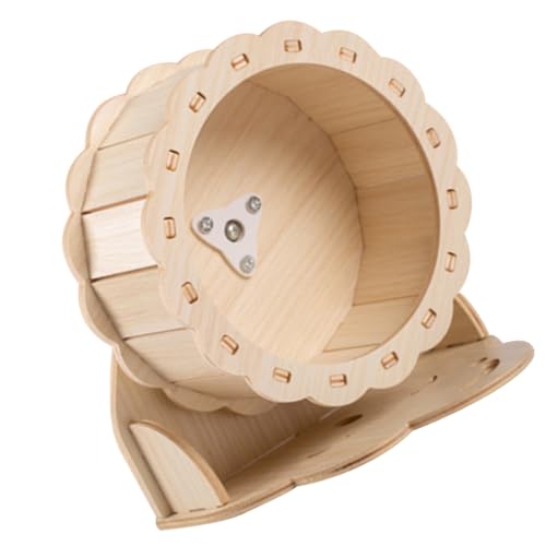 YARNOW 1 Satz Hamster Laufrad Aus Holz Klein Haustier Übung Radspielzeug Leise Räder Hamsterrad Leise Für Zwerghamster Laufräder Für Hamster Hamsterspielzeug Igelrad Hölzern von YARNOW