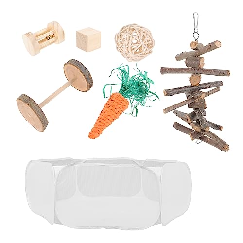 YARNOW Hamster-kauspielzeug Naturholz Mit Rattenlaufstall Für Kleintiere Wie Meerschweinchen Und Hamster Kau-Spielzeug Für Käfige von YARNOW