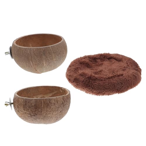 YARNOW 1 Satz Hamsternest Kokosnuss Meerschweinchenkäfig Kokosfutter Schüssel Zur Aufbewahrung Von Haustierfutter Futternapf Für Hamster Kaninchen -fütterungsschale Haustierwasserer YARNOW 1 Satz Hamsternest Kokosnuss Meerschweinchenkäfig Kokosfutter Schüssel Zur Aufbewahrung Von Haustierfutter Futternapf Für Hamster Kaninchen -fütterungsschale Haustierwasserer von YARNOW