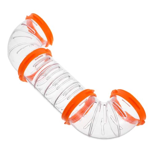 YARNOW 1 Satz Hamsterpfeife Außenrohr Tunnel Für Hamster Hamsterkäfig Außen Rattenkäfig Außen Hamsterrohr Aus Kunststoff DIY Externer Hamster Käfigtunnel Selber Bauen Orange Abs von YARNOW