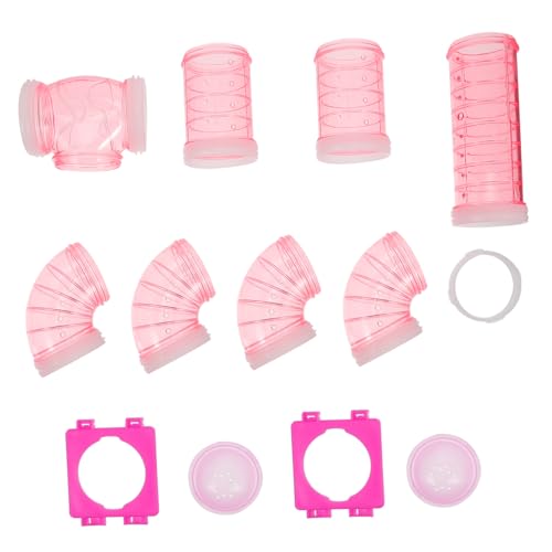 YARNOW 1 Satz Hamsterpfeife Hamsterkäfigröhren und Tunnel Kleintierspielplatztunnel Hamsterröhren Hamster röhre Hamster Tunnel Hamsterkäfigtunnel Hamster Plastikschlauch Rosa von YARNOW