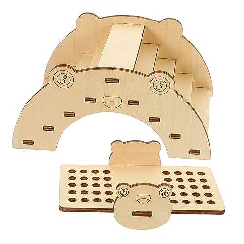 YARNOW DIY Holz Hamster Brücke Und Wippe Spielzeug Für Hamster Rennmäuse Mäuse Kleintiere Käfig Zubehör Basteln-Decoration von YARNOW