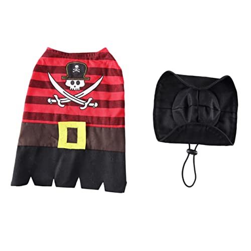 YARNOW Thema Hundekleidung Haustier Cosplay Kostüm Set Enthält Piratenhut für Halloween Partys Karneval Bankette Festivals von YARNOW