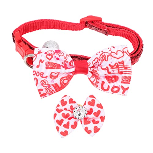 YARNOW 1satz Valentinstag Haustier Halsband Mit Fliege Verstellbares Hundehalsband Im Festival-Design Teiliges Für Kleine Und Mittelgroße Hunde Perfektes Accessoire Für Feiern Und YARNOW 1satz Valentinstag Haustier Halsband Mit Fliege Verstellbares Hundehalsband Im Festival-Design Teiliges Für Kleine Und Mittelgroße Hunde Perfektes Accessoire Für Feiern Und von YARNOW