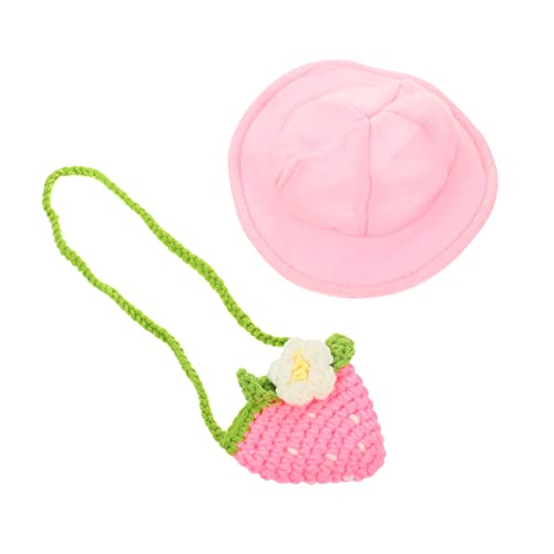 YARNOW 1 Satz Kaninchen Zubehör Hasen zubehör hasenzubehör pet Backpack kaninchenzubehör Bunny Ears Ohr Körperpflege Kind Zubehör für Hasenkostüme Hasenmütze und Tasche gefühlt Rosa von YARNOW