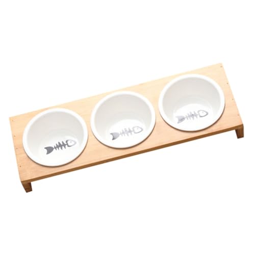 YARNOW Erhöhtes Katzenfutternäpfe-Set Keramik-futternapf Mit Ständer Leicht Zu Waschen Geruchsneutrales Design Katzennapf Auf Ständer YARNOW Erhöhtes Katzenfutternäpfe-Set Keramik-futternapf Mit Ständer Leicht Zu Waschen Geruchsneutrales Design Katzennapf Auf Ständer von YARNOW