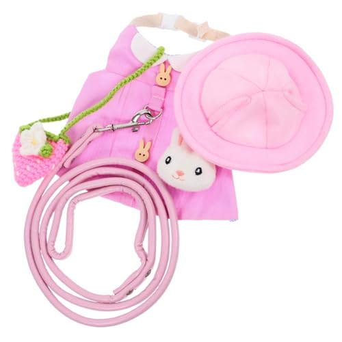YARNOW Hasengeschirr Mit Leine Für Kleintiere Verstellbar Inklusive Tasche Und Hut Geeignet Für Kaninchen Und Andere Kleine Haustiere von YARNOW