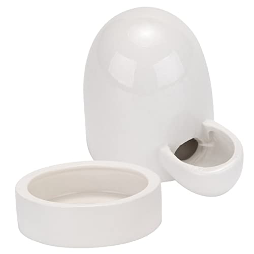 YARNOW 1 Satz Kükenfresser Geflügel Vogelfütterer Hühnerzubehör Futterbehälter Hühnerwasserbecher füttern Hühnersupply Futtermittel für Haustiere Taubentrinker Wachteltrinker Keramik Weiß von YARNOW