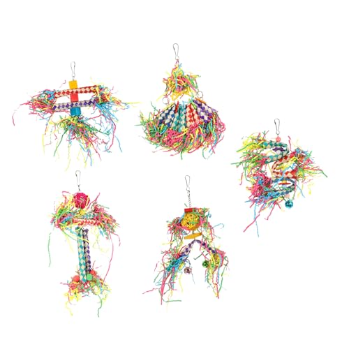 YARNOW 1 Satz Papagei Spielzeug dekorativer Vogelkäfig dekorative Vögel nager Spielzeug nager zubehör Spielset aus Holz Spielzeuge Haustierkäfig hängendes Spielzeug Vogelbiss-Spielzeug von YARNOW