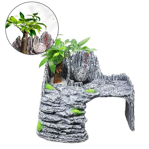 YARNOW 1 Satz Schildkröten-terrasse Aquarium Groß Schildkrötenhaus Dekorationen Schildkröten-Dock Wasser- Klettern Ruhen Reptil Schleichtiere Panzerdekoration Dark Grey von YARNOW