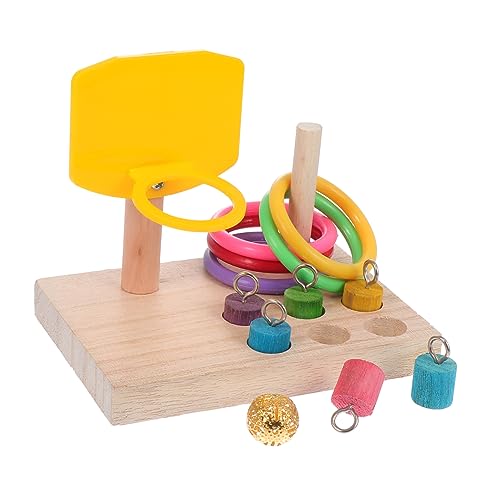 YARNOW 1 Satz Vogel Vogel Papageien Kleiner Vogelkäfig Papageienspielzeug Käfige Papageienkäfig knete knetspielzeug chew Toy beißendes Vogelspielzeug hölzern von YARNOW