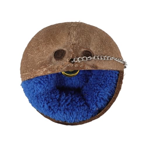YARNOW Kokosnussschalennest Vogelhaus Natürliches Papageienhaus Mit Warmer Unterlage Und Glocke Für Vögel YARNOW Kokosnussschalennest Vogelhaus Natürliches Papageienhaus Mit Warmer Unterlage Und Glocke Für Vögel von YARNOW