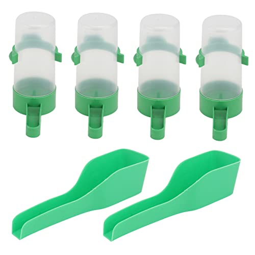 YARNOW 1 Satz Vogeltränke Brunnen Kaninchen Käfige Vogelkäfig Schüssel vogelfutterspender vogelfutterhäuschen Vogelfutterautomat automatische Tränkezufuhr Vogeltrinkschale Plastik Green von YARNOW