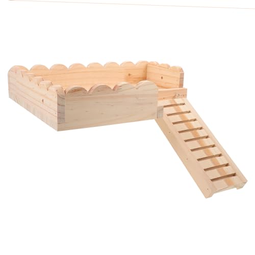 YARNOW Hamster Holzplattform Spielzeug Krabbelleiter Für Hamster Ratten Chinchillas Robustes Naturholz Groß Zubehör Für Käfig Und Spielplatz von YARNOW