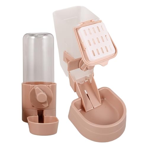YARNOW 1 Set Automatischer Katzenfutter Und Wasserspender Für Katzen Kätzchen Und Kleine Hunde Hängendes Design Pink Ideal Für Die Tägliche Fütterung Und Trinkversorgung von YARNOW