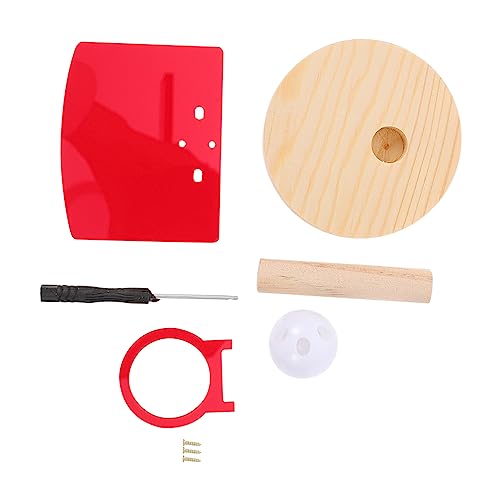 YARNOW Papageien Spielzeug Basketball Spielzeug für Vögel Vogelkäfig Zubehör aus Robustem Holz und Kunststoff für Käfigvögel 1 Satz für Tägliches Training und Spiel von YARNOW