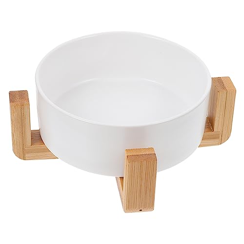 YARNOW - Dauerhafter Keramiknapf Holzregal Erhöhtes Katzenfutternapf-Set Futternapf für Haustiere Kätzchennäpfe Katzenfutternapf Erhöhter Hundenapf YARNOW - Dauerhafter Keramiknapf Holzregal Erhöhtes Katzenfutternapf-Set Futternapf für Haustiere Kätzchennäpfe Katzenfutternapf Erhöhter Hundenapf von YARNOW