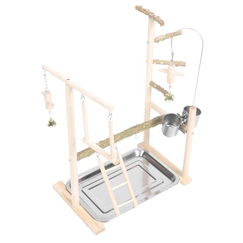 YARNOW 1 Set Holzpapagei Standstange Vogel Papagei Sitzstange Schaukelleiter Snackschale YARNOW 1 Set Holzpapagei Standstange Vogel Papagei Sitzstange Schaukelleiter Snackschale von YARNOW