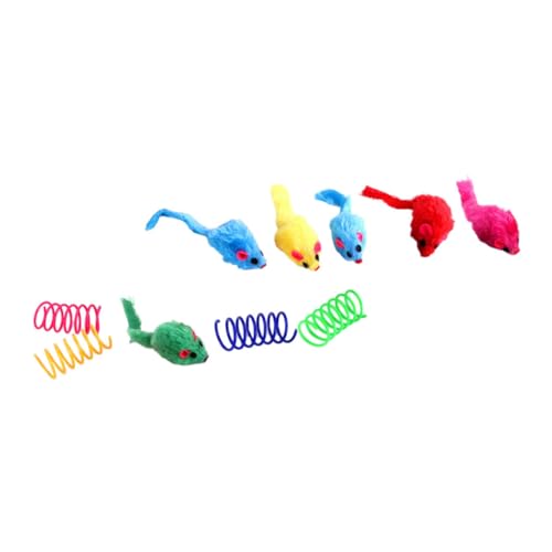 YARNOW Katzenspielzeug 10er-Pack Plüsch-katzenmaus-Spielzeug Für Kätzchen Zufällige Farbe YARNOW Katzenspielzeug 10er-Pack Plüsch-katzenmaus-Spielzeug Für Kätzchen Zufällige Farbe von YARNOW
