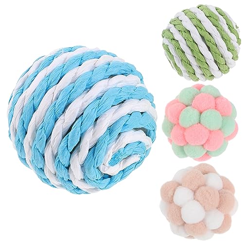 YARNOW 4er-Pack Spielzeug Interaktive Bälle Katzenkratzbälle Haustier für Katzen Kätzchen Hundetraining YARNOW 4er-Pack Spielzeug Interaktive Bälle Katzenkratzbälle Haustier für Katzen Kätzchen Hundetraining von YARNOW