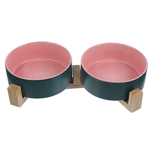 YARNOW 1 Set Keramik Katzennapf Kätzchennapf Mit Bambusständer Haushalts Haustiernapf Schöner Futternapf – Schlupf Katzennapf Boden Futternapf Haustier Fütterungszubehör YARNOW 1 Set Keramik Katzennapf Kätzchennapf Mit Bambusständer Haushalts Haustiernapf Schöner Futternapf – Schlupf Katzennapf Boden Futternapf Haustier Fütterungszubehör von YARNOW