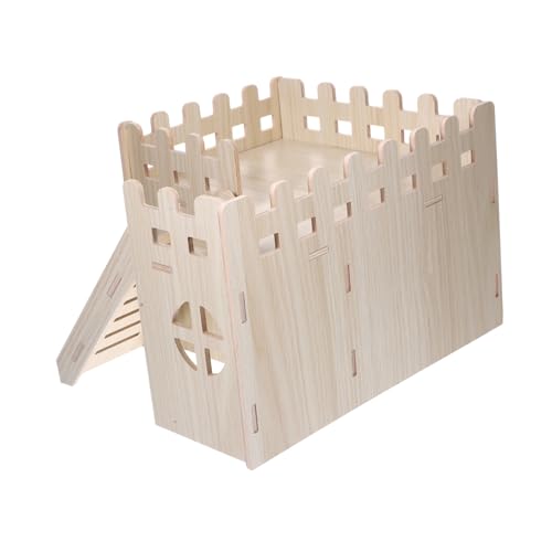 YARNOW 1 Set Massivholz Unterschlupf Für Kleine Haustiere Hamster Nistplatz Meerschweinchenhaus Kleines Versteck Innenhäuser Hamster Kletterplattform Gehege Hamsterspielzeug Das von YARNOW