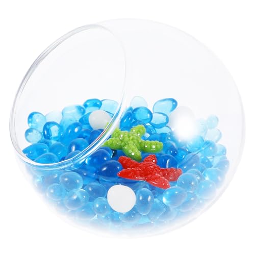 YARNOW 1 Set Mini-Glasfischglas, kugelförmige Fisch- und Garnelenhöhle mit Glaskieseln als Dekoration für die Landschaftsgestaltung von Aquarien YARNOW 1 Set Mini-Glasfischglas, kugelförmige Fisch- und Garnelenhöhle mit Glaskieseln als Dekoration für die Landschaftsgestaltung von Aquarien von YARNOW