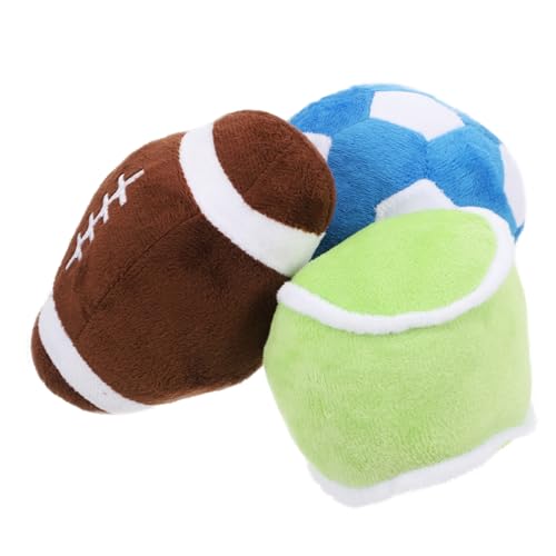 YARNOW Interaktive Plüsch-sportbälle Für Hunde Aus Weichen Und Langlebigen Kauspielzeugen Für Welpen Spielen Und Fußball Rugby Und Tennisball von YARNOW