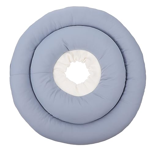 YARNOW 1 Stück Elisabeth Kreis Haustier Kätzchen-Kragen Donut Mit Katzenhals Katzenhalsband Nacken Klein Katzenwickel Erholung Schützend Gestrickt Katzenschutzkragen Sky-Blue Pp Baumwolle von YARNOW