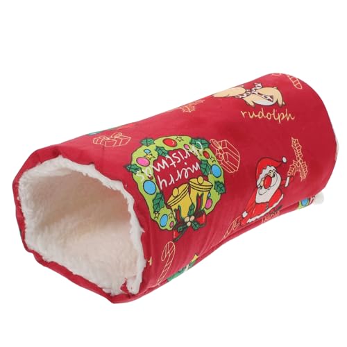 YARNOW 1 Stück Gang für klein Indoor-Katzen-Tunnelröhre Haustiere hamsterbett Hamster Tunnel pet Bed tierbett Haustiersicherheit Hamster-Tunnelnest Hamsternest Baumwolle rot von YARNOW
