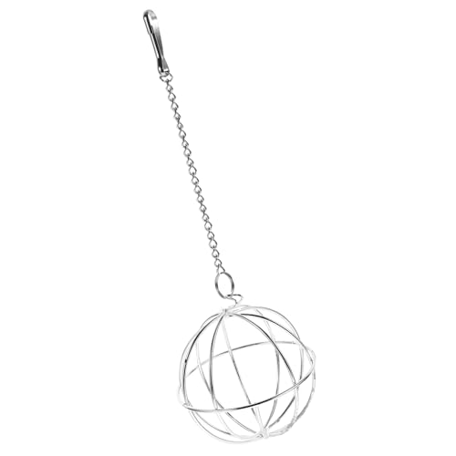 YARNOW 1 Stück Hängende Futterraupe Heu Hasenhalter Futterstelle für Kaninchen runden Ball Hasen kaninchenspielzeuge Futterautomat für Haustiere Haustier Metall Silver von YARNOW