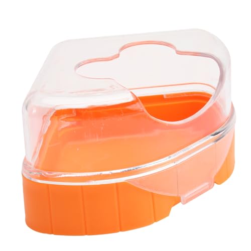 YARNOW 1 Stück Hamster Badezimmer Toilette Hamster klo Hamster gehege Hamsterhaus Haustier Hamster Badezimmer klein Robustes Hamsterbad Hamsterbadewanne aus Kunststoff Plastik Orange von YARNOW