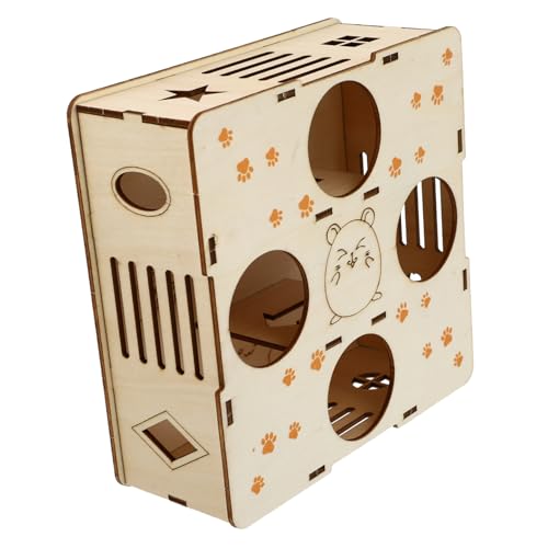 YARNOW 1 Stück Hamster-Labyrinth- Hamster hamsterspielzeug Hamster Käfigzubehör Hamster-Übungsspiel Versteck klein für Hamsterholzlabyrinth Haustier hölzern von YARNOW