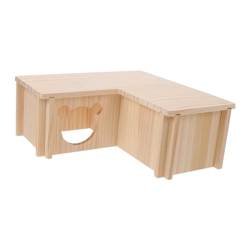 YARNOW Hamster Haus Holz Pet Spielzeug Hamster Hideout Nest Haustier Schlafnest Dekoratives Hamsterhaus von YARNOW
